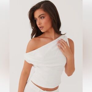 Peppermayo White Off-Shoulder Blouse NWT